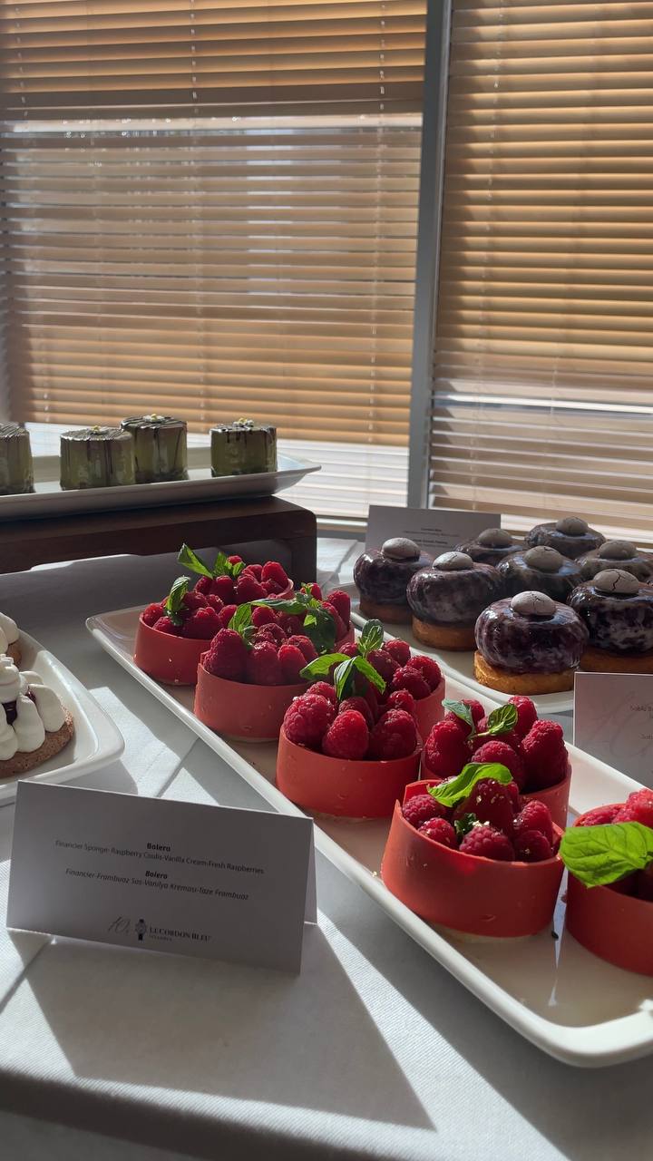 Dessert preparation at Le Cordon Bleu Istanbul